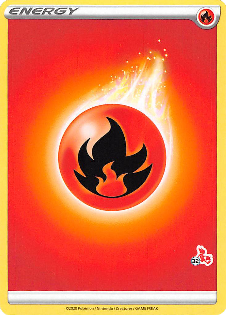 Fire Energy (Cinderace Stamp #32) [Battle Academy 2022] | Play N Trade Winnipeg