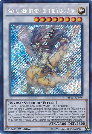 Baxia, Brightness of the Yang Zing [MP15-EN096] Secret Rare | Play N Trade Winnipeg