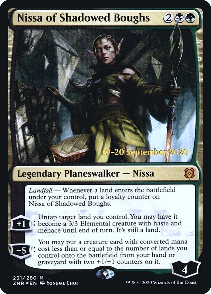 Nissa of Shadowed Boughs [Zendikar Rising Prerelease Promos] | Play N Trade Winnipeg