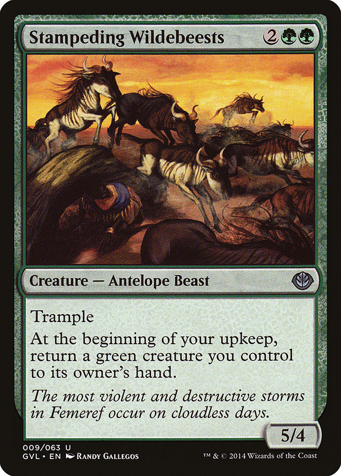 Stampeding Wildebeests (Garruk vs. Liliana) [Duel Decks Anthology] | Play N Trade Winnipeg