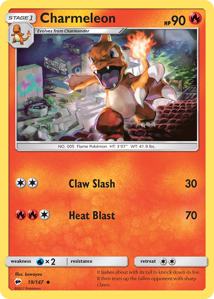 Charmeleon (19/147) [Sun & Moon: Burning Shadows] | Play N Trade Winnipeg