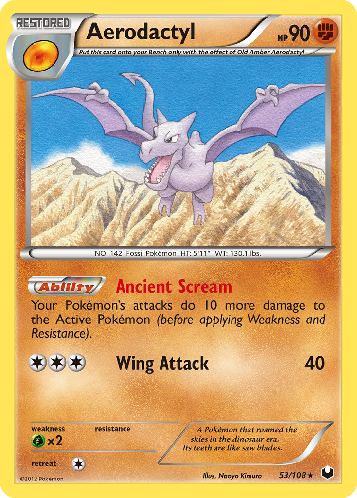 Aerodactyl (53/108) [Black & White: Dark Explorers] | Play N Trade Winnipeg