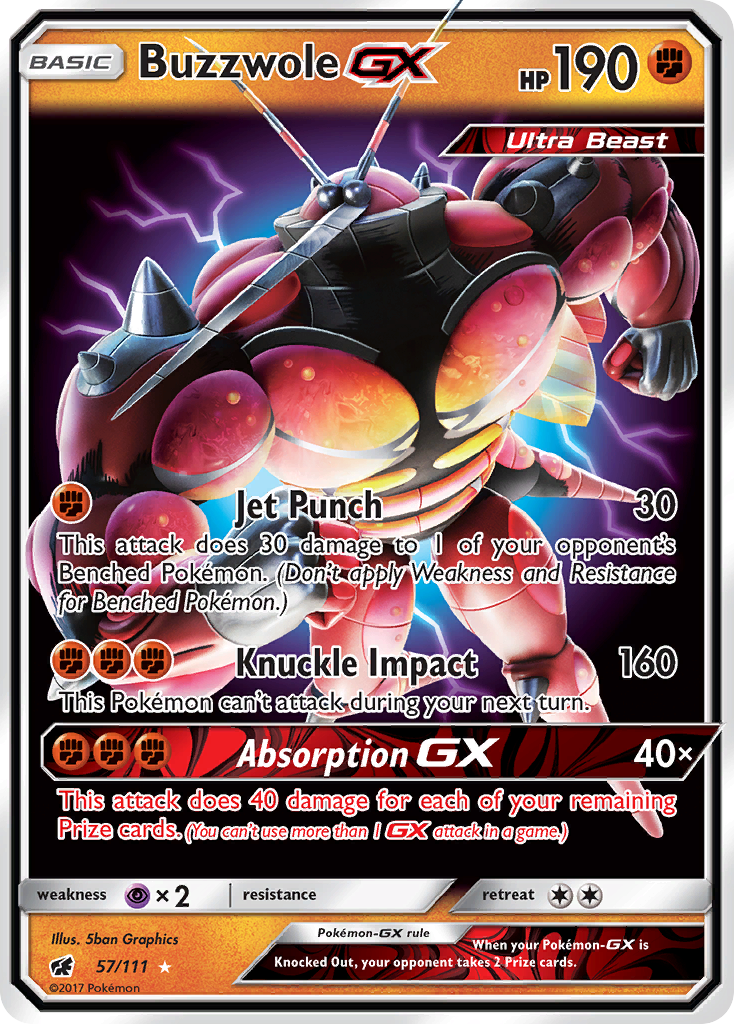 Buzzwole GX (57/111) [Sun & Moon: Crimson Invasion] | Play N Trade Winnipeg