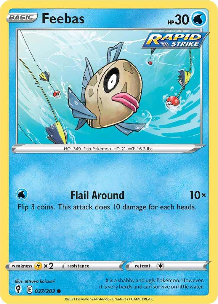 Feebas (037/203) [Sword & Shield: Evolving Skies] | Play N Trade Winnipeg