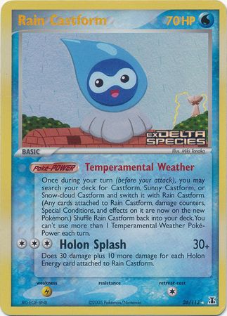 Rain Castform (26/113) (Stamped) [EX: Delta Species] | Play N Trade Winnipeg