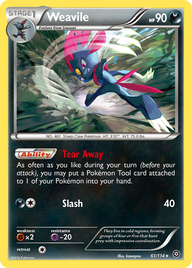 Weavile (61/114) [XY: Steam Siege] | Play N Trade Winnipeg