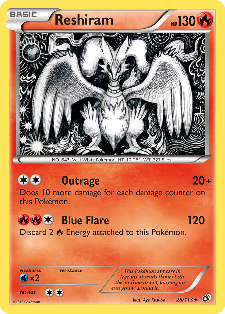 Reshiram (28/113) [Black & White: Legendary Treasures] | Play N Trade Winnipeg