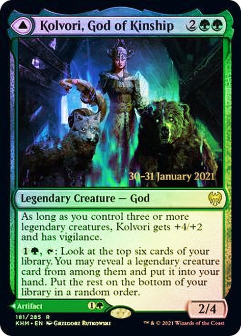 Kolvori, God of Kinship // The Ringhart Crest [Kaldheim Prerelease Promos] | Play N Trade Winnipeg