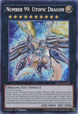 Number 99: Utopic Dragon [NECH-EN099] Secret Rare | Play N Trade Winnipeg