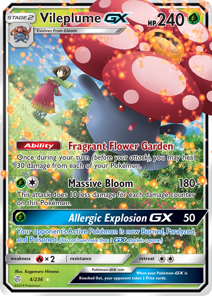 Vileplume GX (4/236) [Sun & Moon: Cosmic Eclipse] | Play N Trade Winnipeg