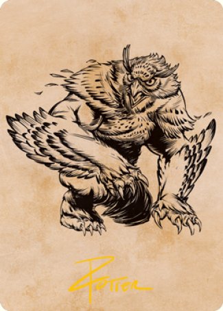 Owlbear (Showcase) Art Card (Gold-Stamped Signature) [Dungeons & Dragons: Adventures in the Forgotten Realms Art Series] | Play N Trade Winnipeg