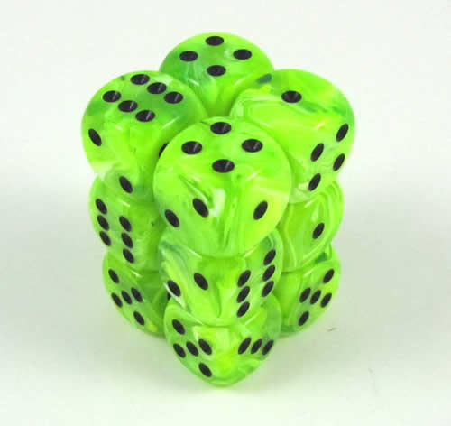 CHESSEX - 12D6 VORTEX BRIGHT GREEN/BLACK | Play N Trade Winnipeg