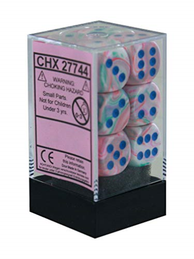 CHESSEX - FESTIVE 12D6 POP-ART/BLUE 16MM | Play N Trade Winnipeg